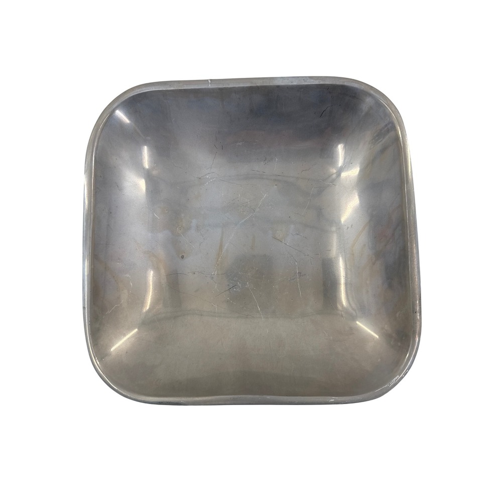 Nambe 572 A Square Serving Bowl Silver Metal Alloy Mid Century Modern 9.5 Inch‎